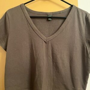 Women's V-Neck Green Crop Top